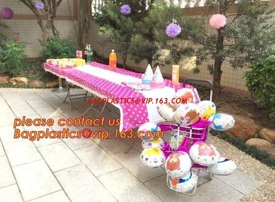 Colorful Polka Dot Table Cloth Plastic Tablecloth Cover for Wedding Birthday Party Supplies/Decoration BAGEASE BAGPLASTI supplier