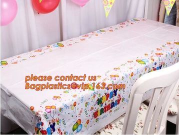 Creative Boys Girls Birthday Party Tablecloth Plastic Disposable Outdoor Kids Supplies Accessories, happy birthday party supplier