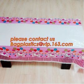 100% BIODEGRADABLE Cold-resistant wholesale custom disposable plastic table cover rolls pvc round table covers wedding supplier