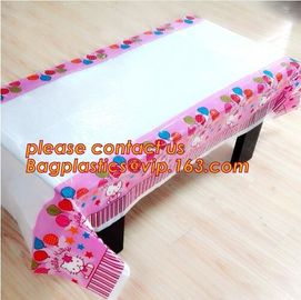 100% BIODEGRADABLE Cold-resistant wholesale custom disposable plastic table cover rolls pvc round table covers wedding supplier