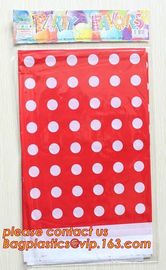 Polka Dots Banquet Plastic Tablecloths Table Cover Wedding Party Decorations, plastic oval table tablecloth PVC waterpro supplier