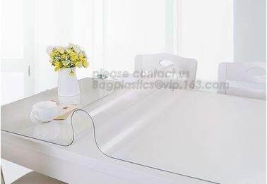 washable tablecloth clear pvc table cover,Oilproof Lace flower coating pvc tablecloth clips table cover BAGEASE BAGPLAST supplier