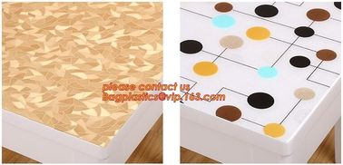 DIY Round PVC Table Cover Protector Desk Mat Table Cloth Pvc Transparent,stamping table cloth plaid PVC table cover supplier