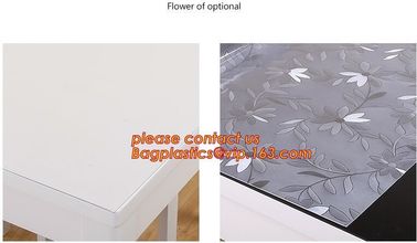 DIY Round PVC Table Cover Protector Desk Mat Table Cloth Pvc Transparent,stamping table cloth plaid PVC table cover supplier