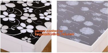 DIY Round PVC Table Cover Protector Desk Mat Table Cloth Pvc Transparent,stamping table cloth plaid PVC table cover supplier