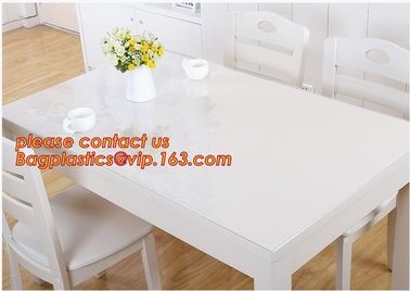 DIY Round PVC Table Cover Protector Desk Mat Table Cloth Pvc Transparent,stamping table cloth plaid PVC table cover supplier