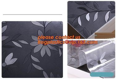 Custom transparent tablecloth soft plastic tablecloth waterproof and oil proof, PVC waterproof soft glass cloth mat Plas supplier