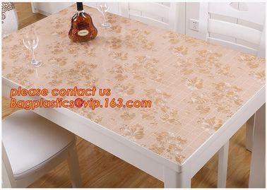 Custom transparent tablecloth soft plastic tablecloth waterproof and oil proof, PVC waterproof soft glass cloth mat Plas supplier