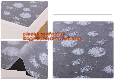 Custom transparent tablecloth soft plastic tablecloth waterproof and oil proof, PVC waterproof soft glass cloth mat Plas supplier