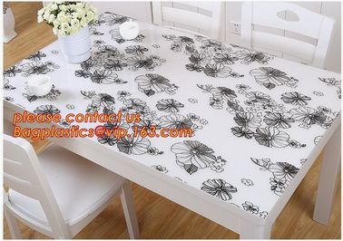 Custom transparent tablecloth soft plastic tablecloth waterproof and oil proof, PVC waterproof soft glass cloth mat Plas supplier