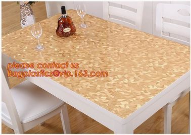 Custom transparent tablecloth soft plastic tablecloth waterproof and oil proof, PVC waterproof soft glass cloth mat Plas supplier