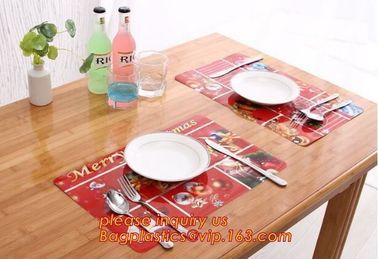 Custom PVC Woven Decorative Table Mat Placemat,Dining Room Hot Food Woven Fabric Vinyl PVC Table Mat,placemats pvc dinin supplier