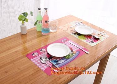 Custom PVC Woven Decorative Table Mat Placemat,Dining Room Hot Food Woven Fabric Vinyl PVC Table Mat,placemats pvc dinin supplier