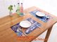 Custom PVC Woven Decorative Table Mat Placemat,Dining Room Hot Food Woven Fabric Vinyl PVC Table Mat,placemats pvc dinin supplier