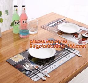 Promotional PP/PVC Placemat Table Mat With Good Quality,vinyl weven decorative PVC placemats recycled table mat,Silicon supplier