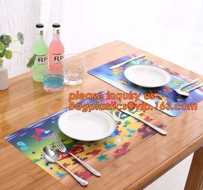 Promotional PP/PVC Placemat Table Mat With Good Quality,vinyl weven decorative PVC placemats recycled table mat,Silicon supplier