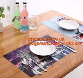 Promotional PP/PVC Placemat Table Mat With Good Quality,vinyl weven decorative PVC placemats recycled table mat,Silicon supplier