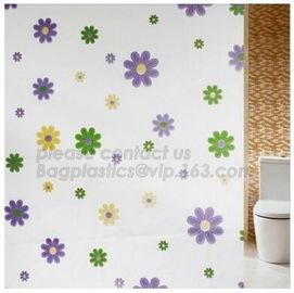 waterproof Eco-friendly Shower Curtain, PEVA materails Shower Liner, Waterproof Polyester Shower Bath Curtain bagease supplier