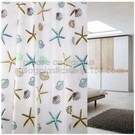 waterproof Eco-friendly Shower Curtain, PEVA materails Shower Liner, Waterproof Polyester Shower Bath Curtain bagease supplier