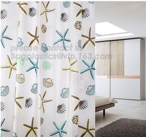 Color Changing Shower Curtain, Polyester 3D CURTAIN, kids shower curtain,Home goods pure white shower curtains with plas supplier