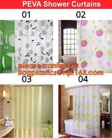 Home goods pure white shower curtains with plastic hook, Custom Printed Shower Curtain, bathroom curtain bagplastics bag supplier