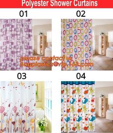 bath mats sets shower curtains, POLYESTER BATHROOM CURTAIN, HOTEL SHOWER CURTAIN, PEVA bath curtain, polyester cotton fa supplier