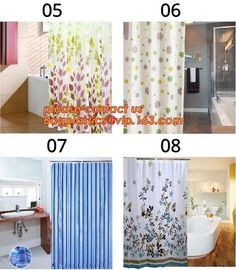 bath mats sets shower curtains, POLYESTER BATHROOM CURTAIN, HOTEL SHOWER CURTAIN, PEVA bath curtain, polyester cotton fa supplier