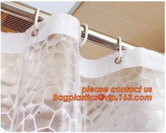 Water-Repellent Fabric Custom Print Shower Curtain Mildew-Resistant Machine Washable White ,Bathroom Bath Textile Fabric supplier