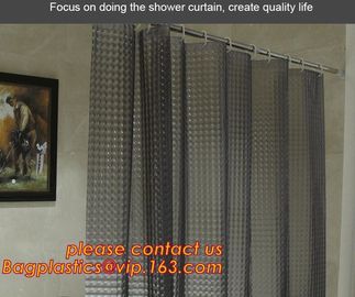 New popular transparent printed peva shower curtain, Polyester Shower Curtain Fabric For Bath Curtain, waterproof bath w supplier