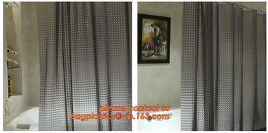 New popular transparent printed peva shower curtain, Polyester Shower Curtain Fabric For Bath Curtain, waterproof bath w supplier