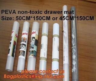 PEVA SHELF LINER, DRAWER MAT, shower curtain with resin hook set, pattern printed polyester shower curtain bagease pack supplier