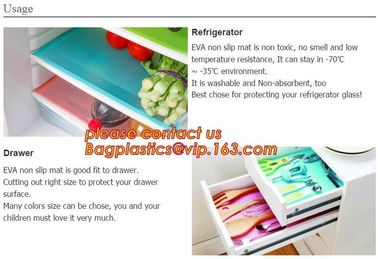 Anti Slip drawer shelf liner, Cabinet non slip mat, houseware bathroom drawer liner, EVA translucent film bagplastics supplier