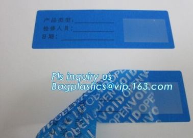 Void Hologram labels stickers,sliver tamper evident security VOID label,adhesive moon rock pre cotton size label roll vo supplier