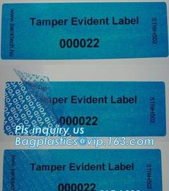 Void Hologram labels stickers,sliver tamper evident security VOID label,adhesive moon rock pre cotton size label roll vo supplier