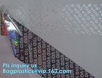 Tamper evident holographic label / Security Hologram VOID sticker,Antifake Logo Printing Peel Off Void Sticker, Warranty supplier