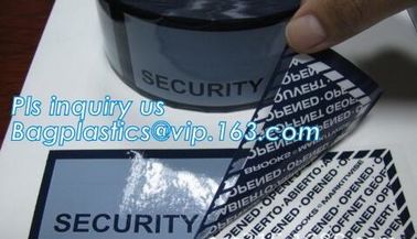 Tamper evident holographic label / Security Hologram VOID sticker,Antifake Logo Printing Peel Off Void Sticker, Warranty supplier