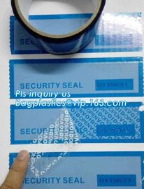 Tamper evident holographic label / Security Hologram VOID sticker,Antifake Logo Printing Peel Off Void Sticker, Warranty supplier