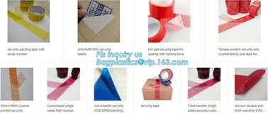 Factory OEM Half transfer Total Transfer and Non-transfer OPEN VOID anti-sheft security tape adhesive security tape supplier