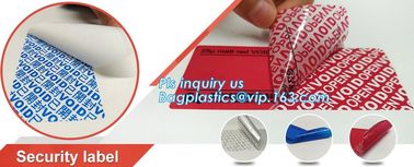 Factory OEM Half transfer Total Transfer and Non-transfer OPEN VOID anti-sheft security tape adhesive security tape supplier