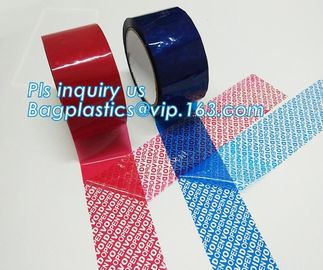 Security Seal anti-counterfeiting tapes void carton packing tape,Serial Number Security Sealing VOID OPEN Tape bagease supplier