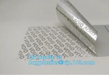 open void security label/ material, warranty sticker void if tampered,Serial Number Barcode Security Warranty VOID Stick supplier