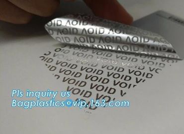 open void security label/ material, warranty sticker void if tampered,Serial Number Barcode Security Warranty VOID Stick supplier