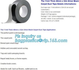 Carpet duct tape,Professional Grade Strong Repair Sealing Joining Plumbing Silver PVC Duct Tape 48MM X 30M bagplastics supplier