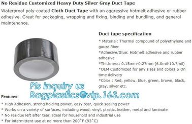 SILVER TAPE, BLACK SCOTH, 2&quot; x 60y Gaffa Cloth Tape Duct Waterproof Heavy Duty Strong gaffer duck tape, BAGEASE, BAGPLAS supplier