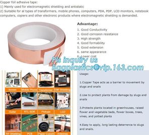 Adhesive Backed Copper Foil Tape Electrically Conductive for glass/EMIElectrically Conductive Copper Foil Tape bagease supplier