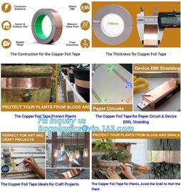 Adhesive Backed Copper Foil Tape Electrically Conductive for glass/EMIElectrically Conductive Copper Foil Tape bagease supplier