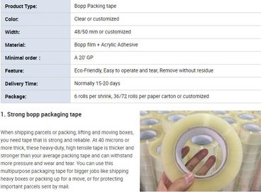 Discount Quality Guaranteed Transparent Adhesive Glue BOPP Material Package Packing Tape,Sealing Tape Packaging Packing supplier