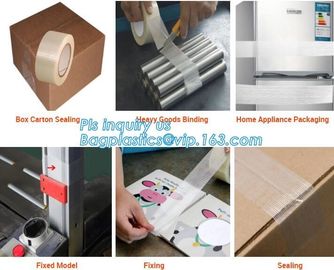 fiber reinforced filament tape,filament adhesive fibreglass mesh tape,Self Adhesive Bi-directional Filament Tape bagease supplier