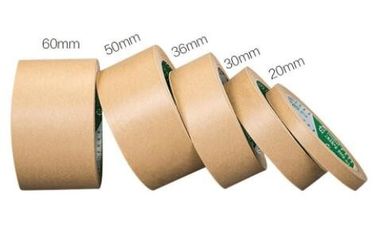 Kraft Paper Gummed Tape Kraft Paper For Heavy Packing,150um x 30mm x 150M Brown kraft paper strip tape with PE coated supplier