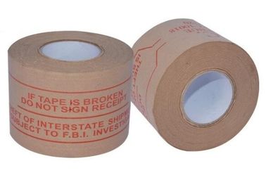 Kraft Paper Gummed Tape Kraft Paper For Heavy Packing,150um x 30mm x 150M Brown kraft paper strip tape with PE coated supplier